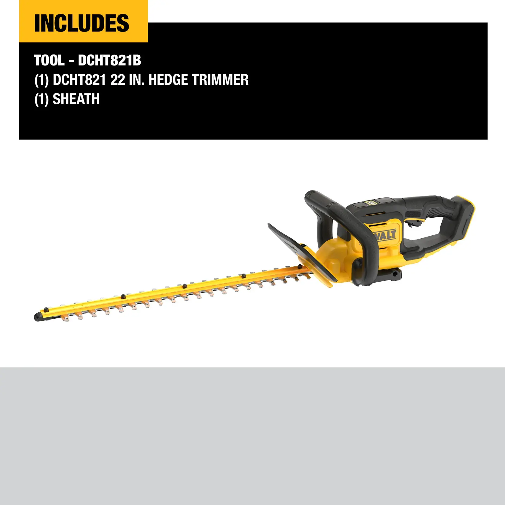 DEWALT® 20V MAX* 22-in. Cordless hedge trimmer (tool only)