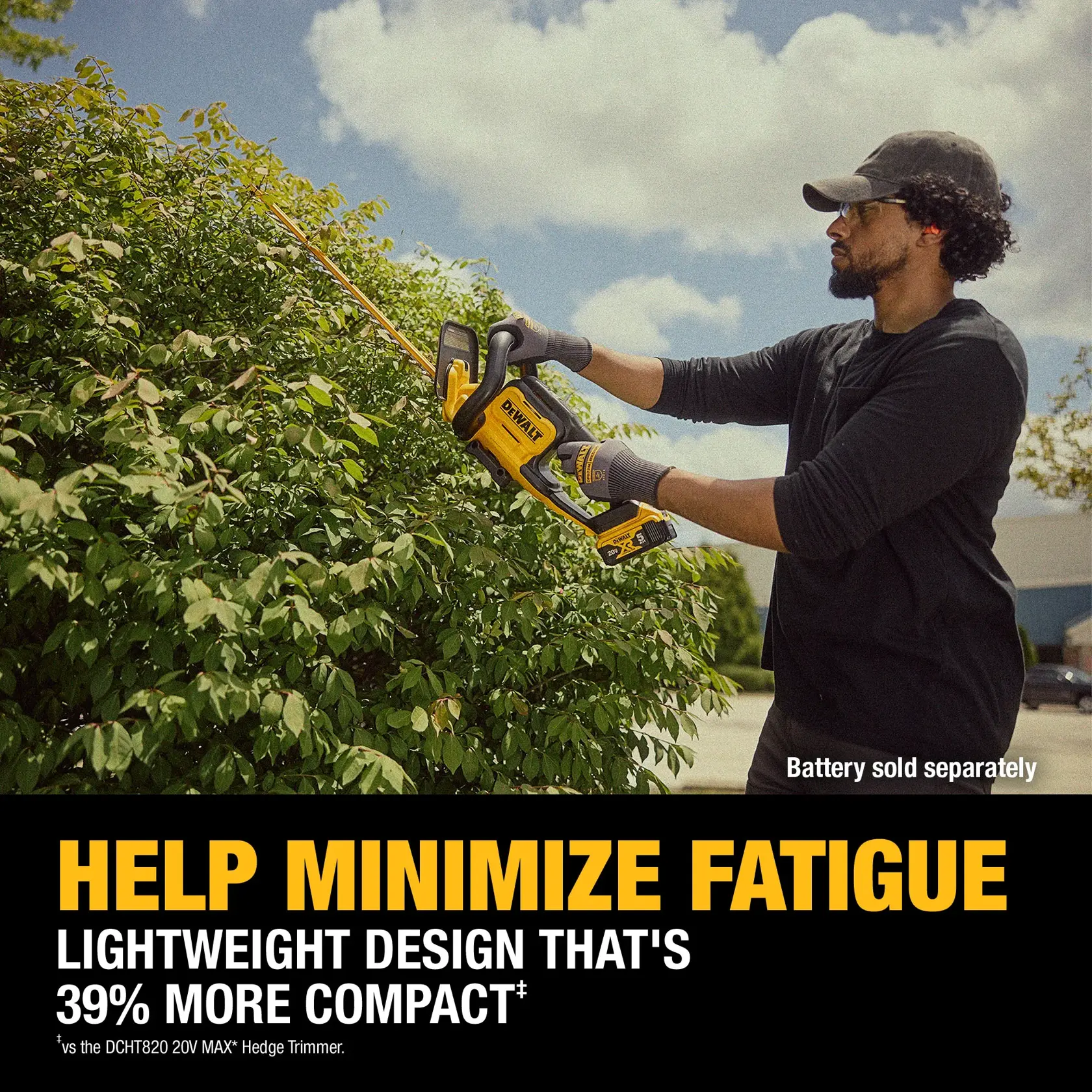 DEWALT® 20V MAX* 22-in. Cordless hedge trimmer (tool only)