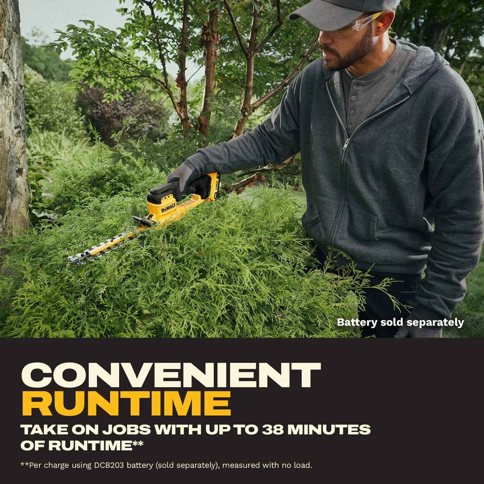 DEWALT® 20V MAX* 8-in. Compact Hedge Trimmer (Tool Only)