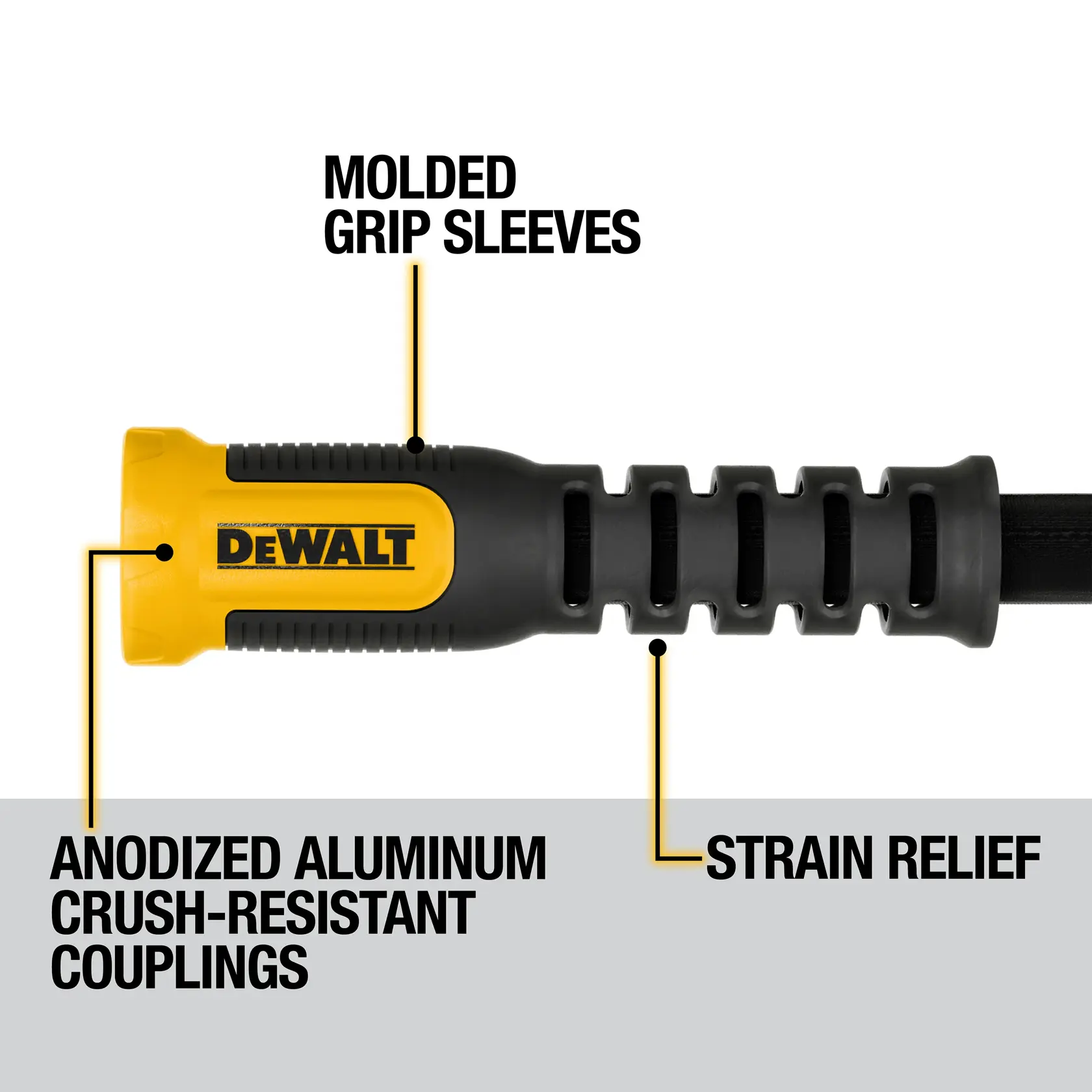 DEWALT® 50 ft. x 5/8-in. Heavy-Duty Professional Grade Fabric Garden Hose